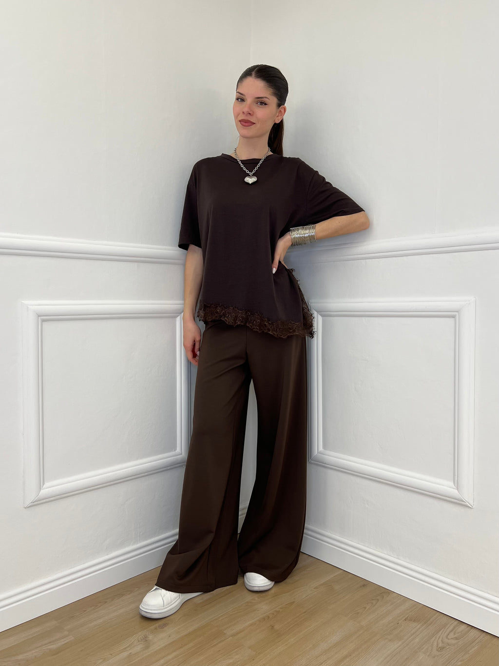 Pantalone Palazzo Punto Milano 1071 Moro