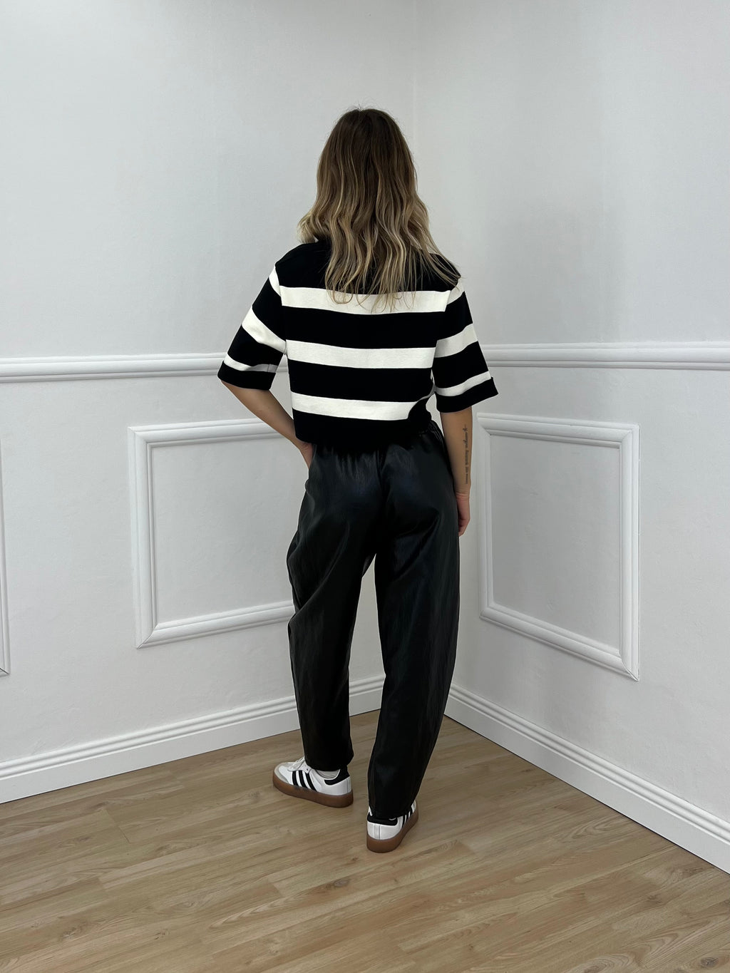 Maglia Scatoletta Righe MX2520 Nero