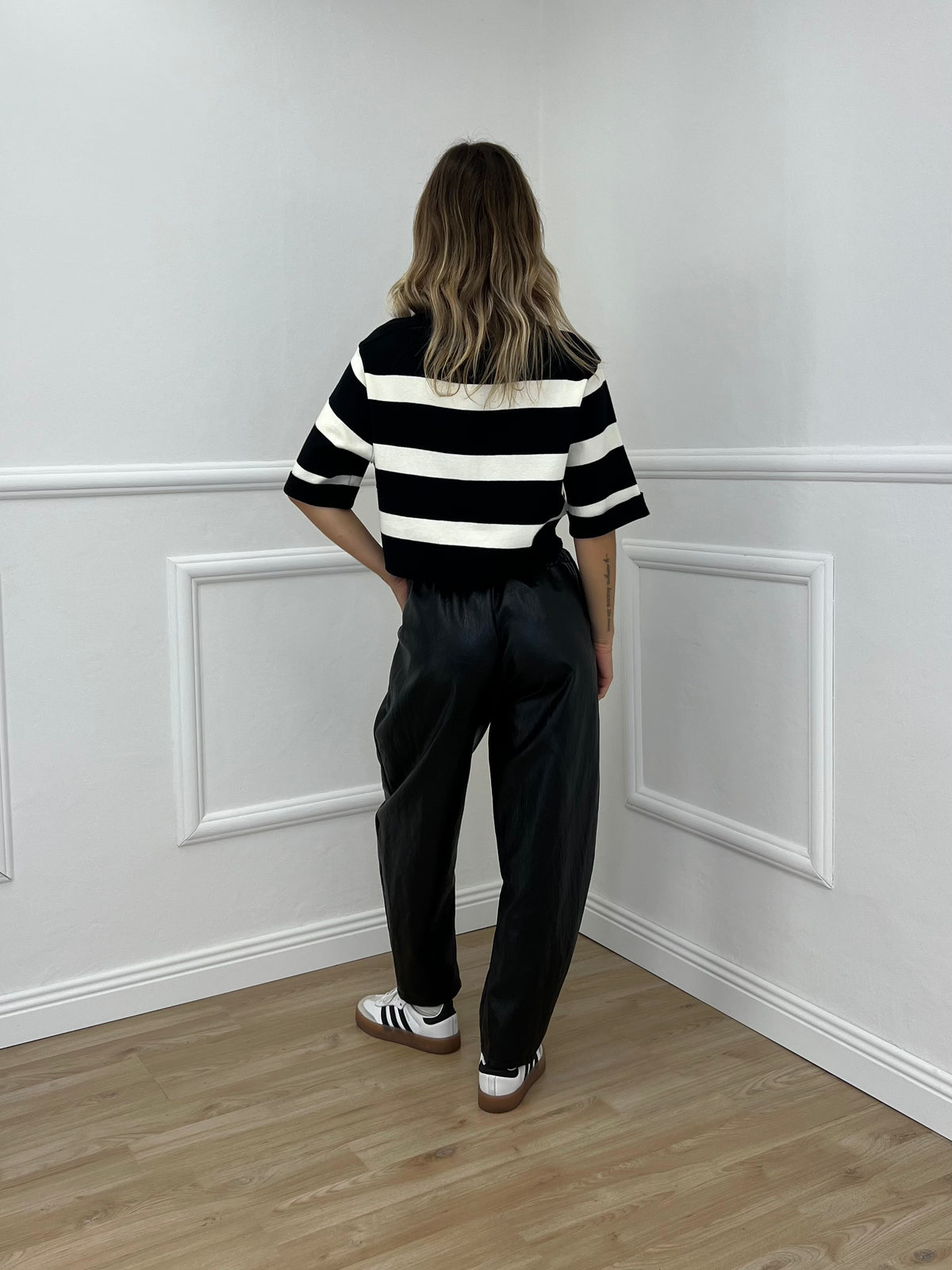 Maglia Scatoletta Righe MX2520 Nero