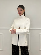 Maglia Spacco 10834 Panna