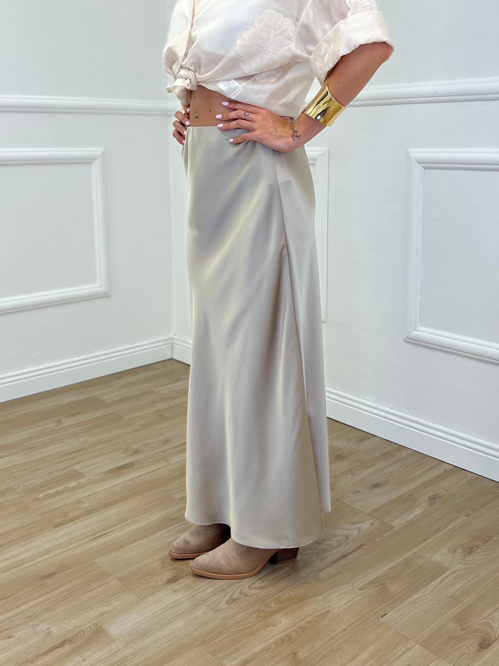 Longuette In Satin 2236 Sabbia