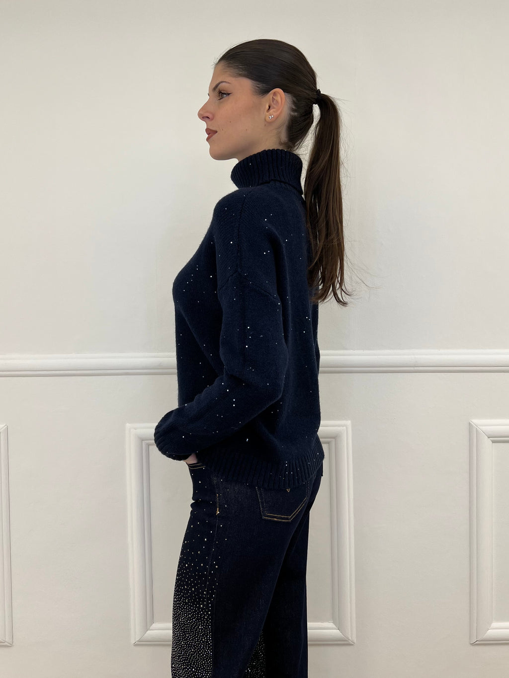 Dolcevita Micro Paillettes 25100 Blu