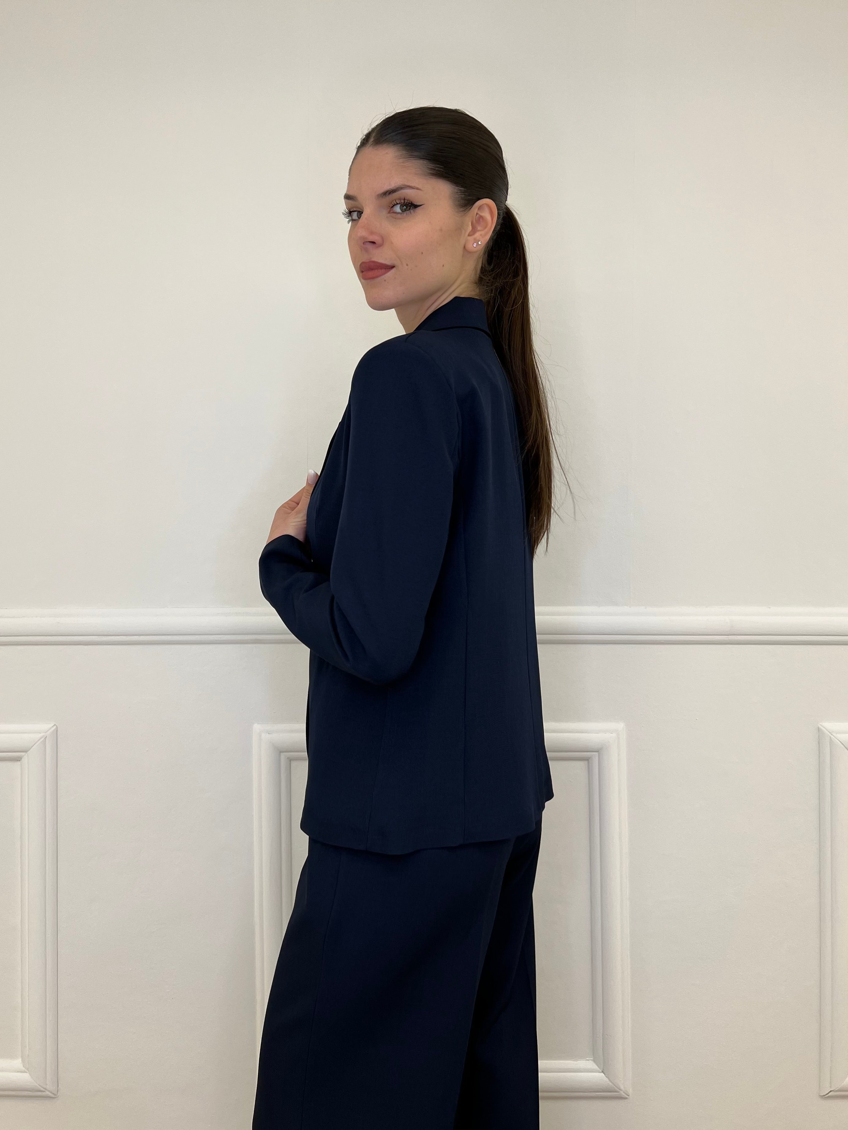 Giacca Corta in Gabardine 1878 Blu