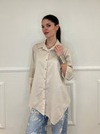Camicia Asimmetrica 41915 Beige