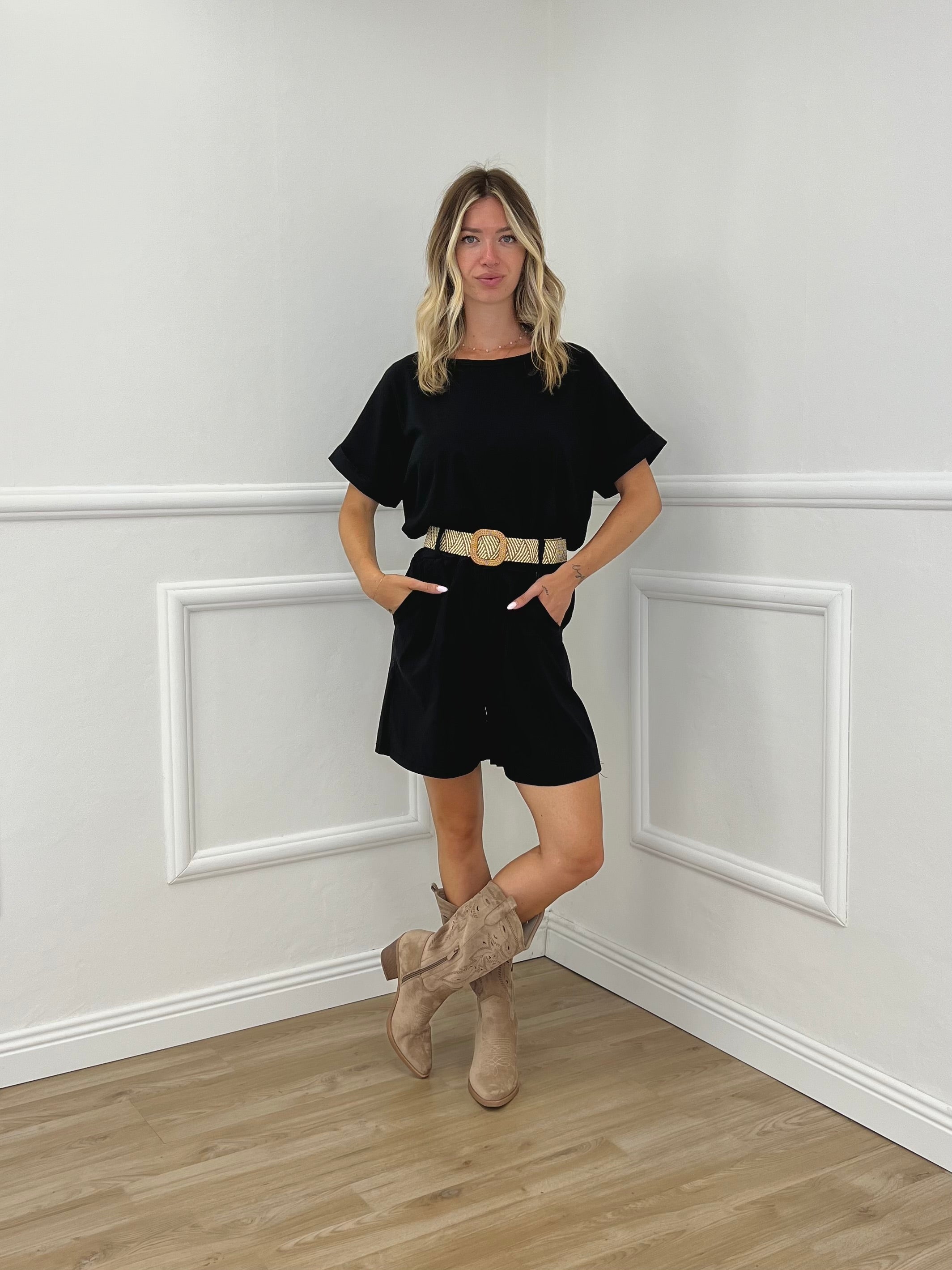 T-shirt Bottoncini 1302 Nero
