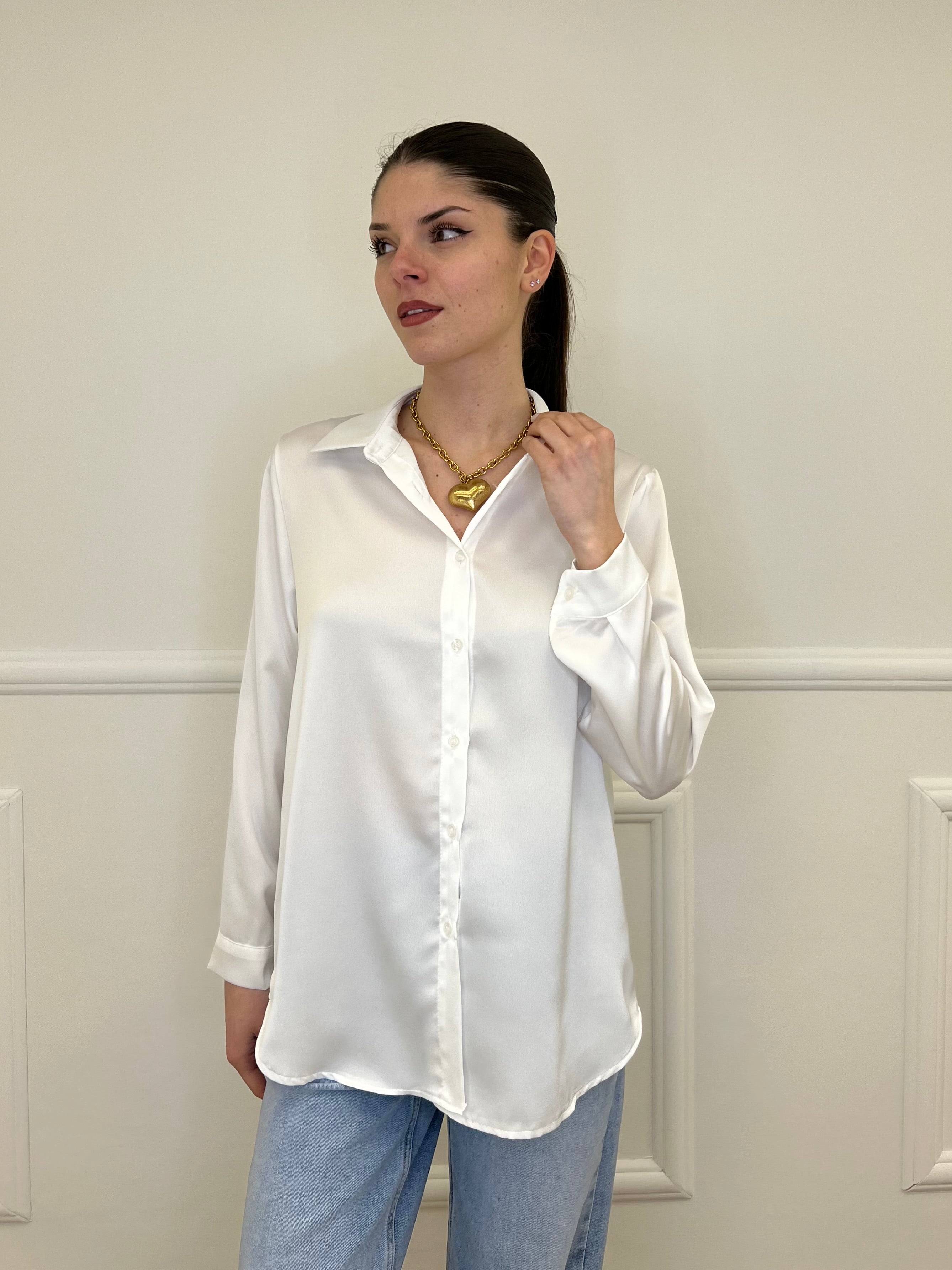 Camicia Satin 261081 Bianco