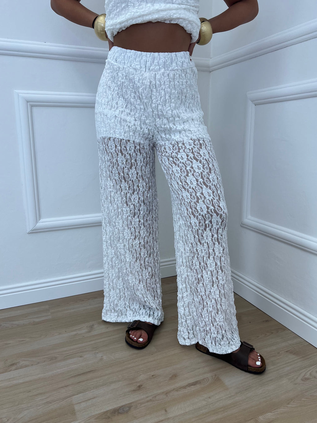 Completo In Pizzo Strop 21015 Bianco