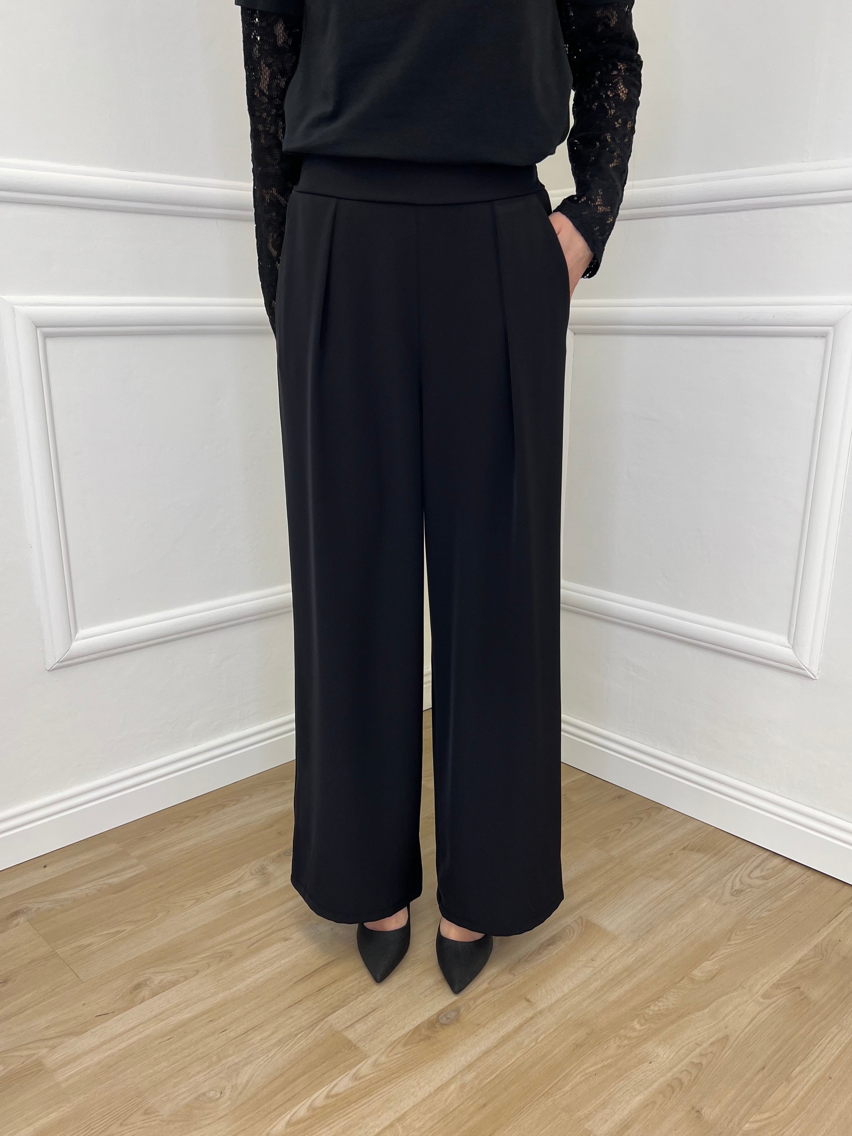 Pantalone Fluido 22059 Nero