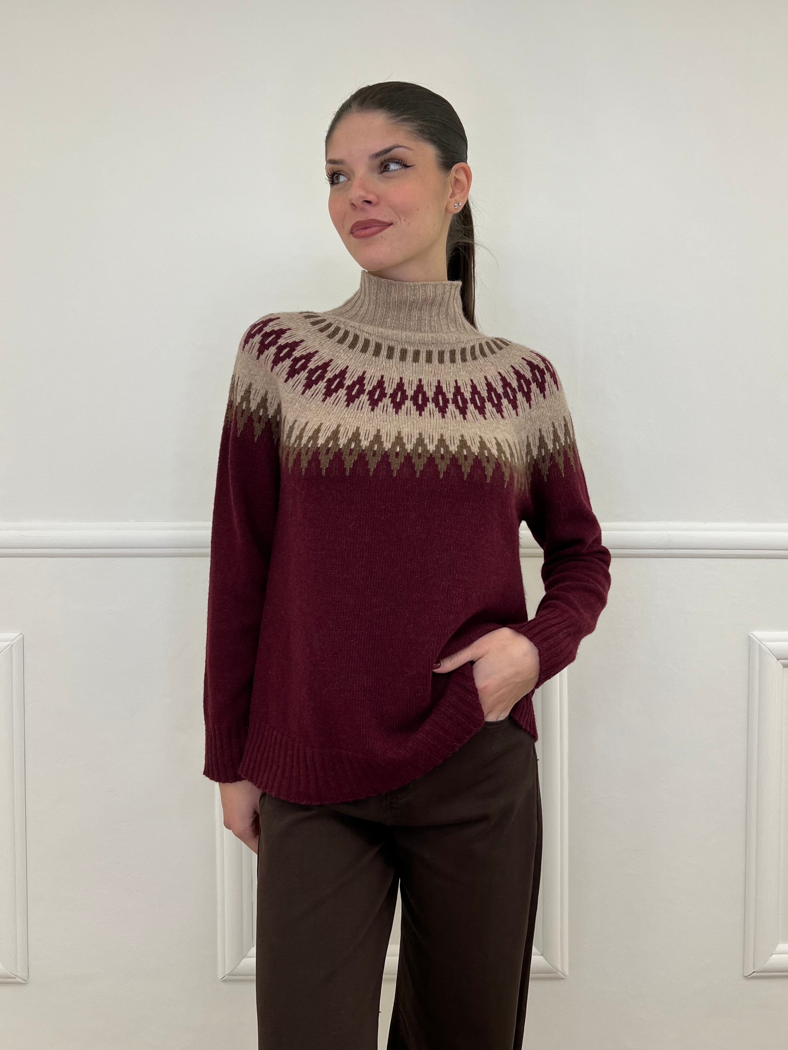 Maglia Norvegese 8240 Burgundy