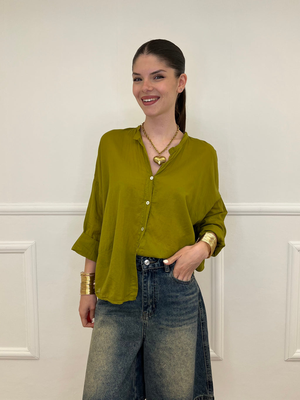 Camicia Over Coreana 3020 Pistacchio
