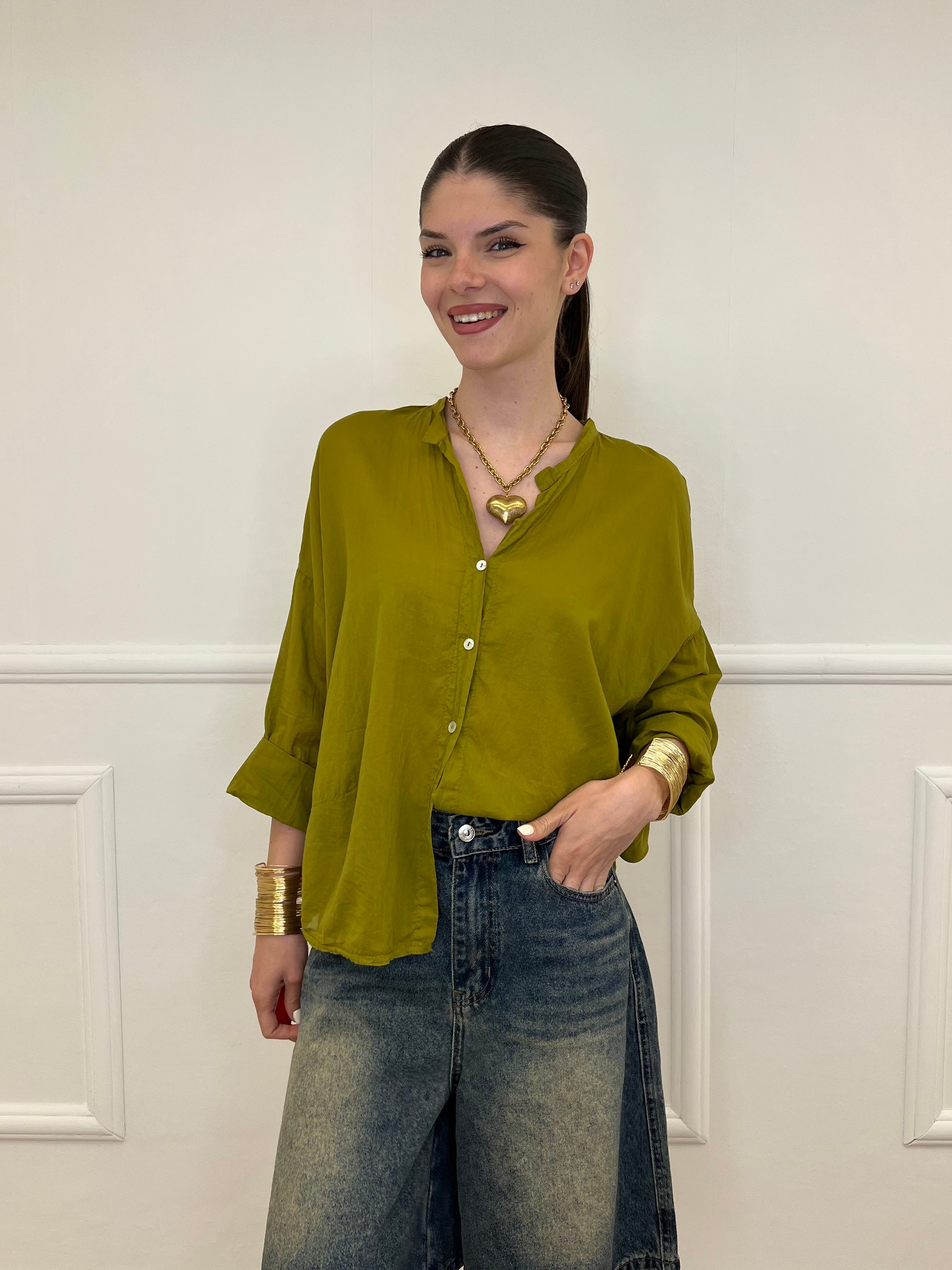 Camicia Over Coreana 3020 Pistacchio