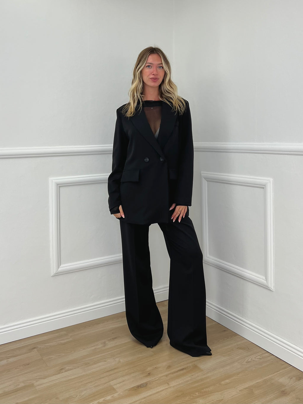 Blazer Doppiopetto Oversize 2412 Nero