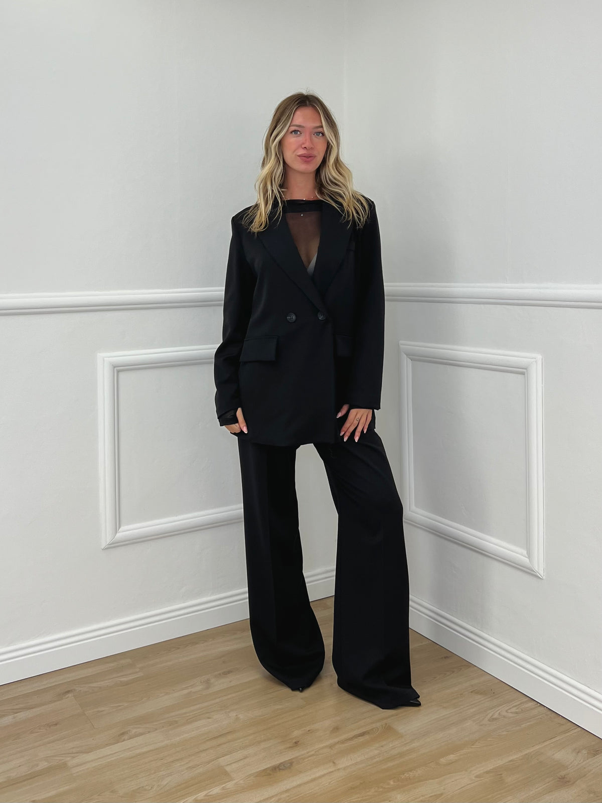 Blazer Doppiopetto Oversize 2412 Nero