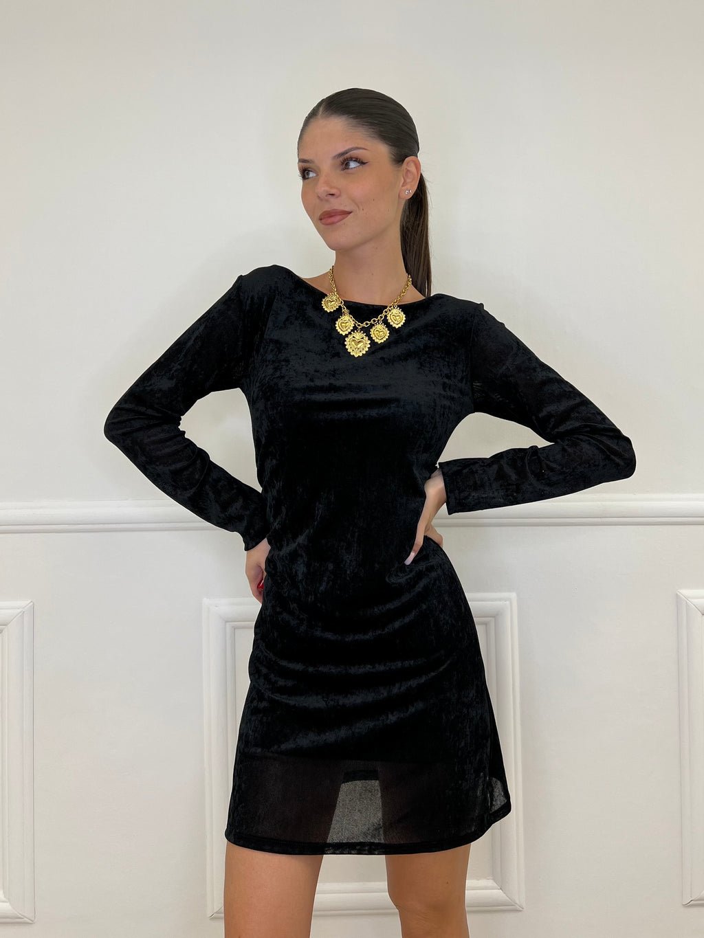 Abito Velour 2704 Nero