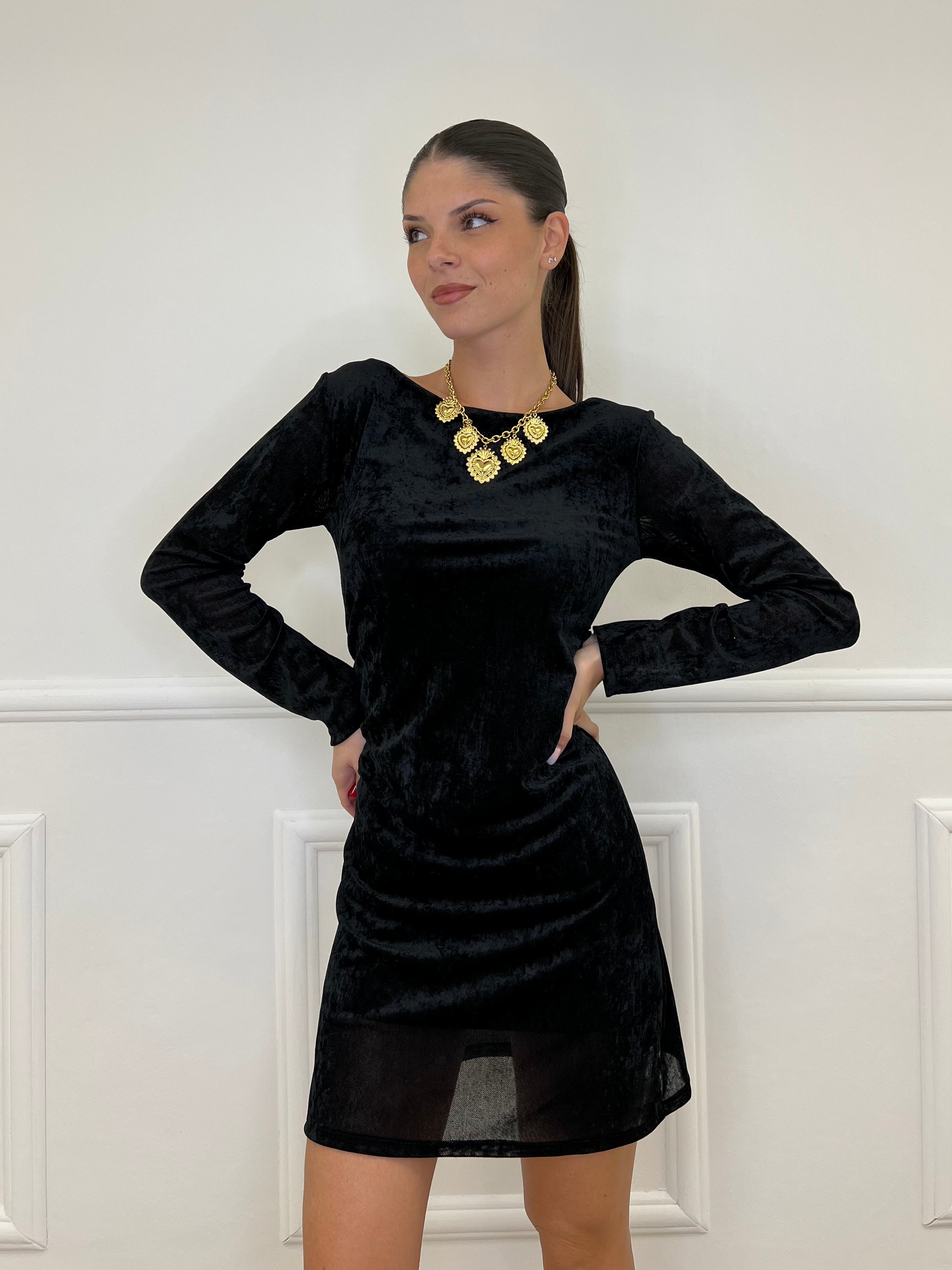 Abito Velour 2704 Nero