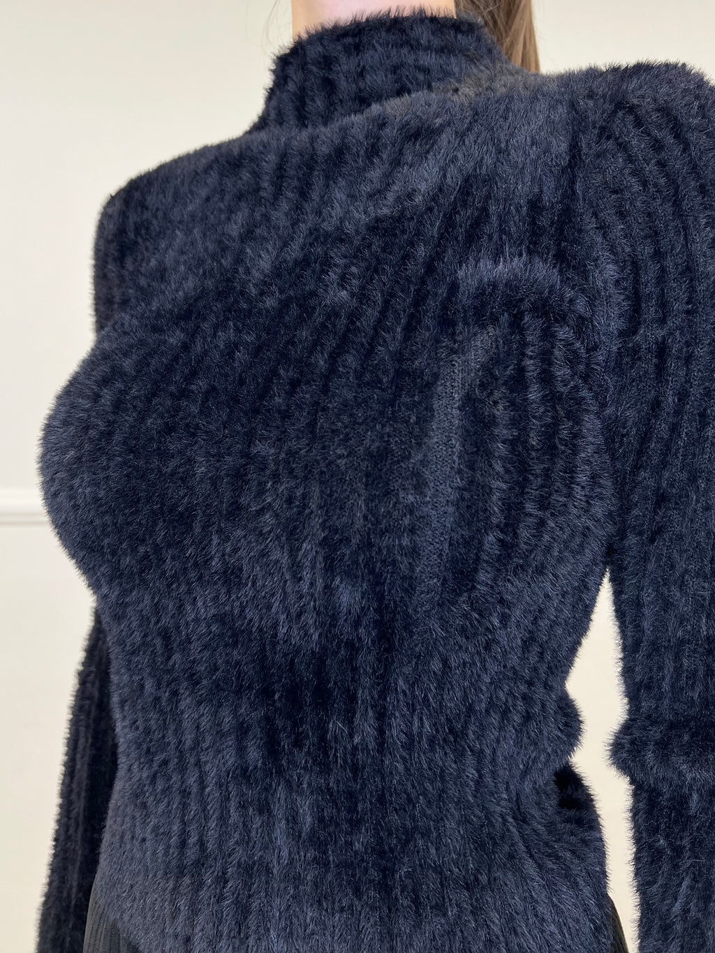 Maglia Fluffy Lupetto 8881 Nero