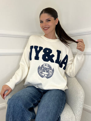 Maglione College S11127 Panna