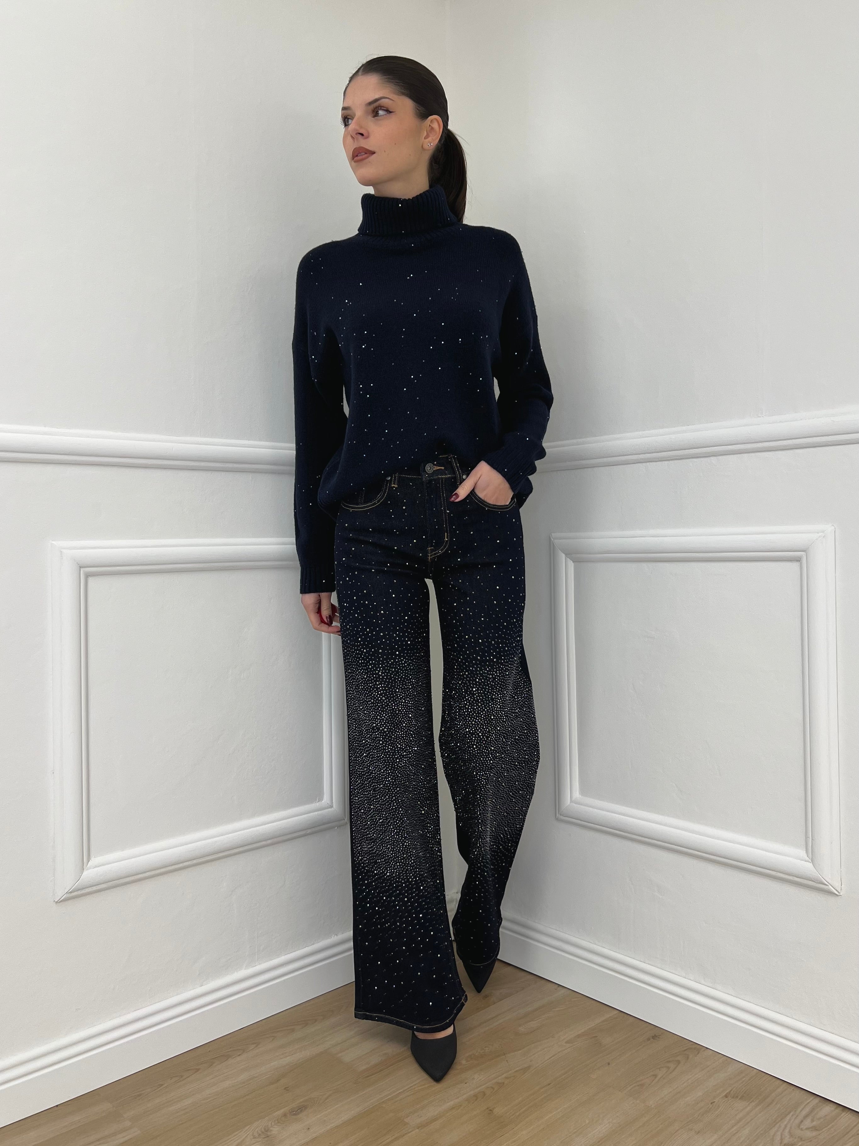 Dolcevita Micro Paillettes 25100 Blu