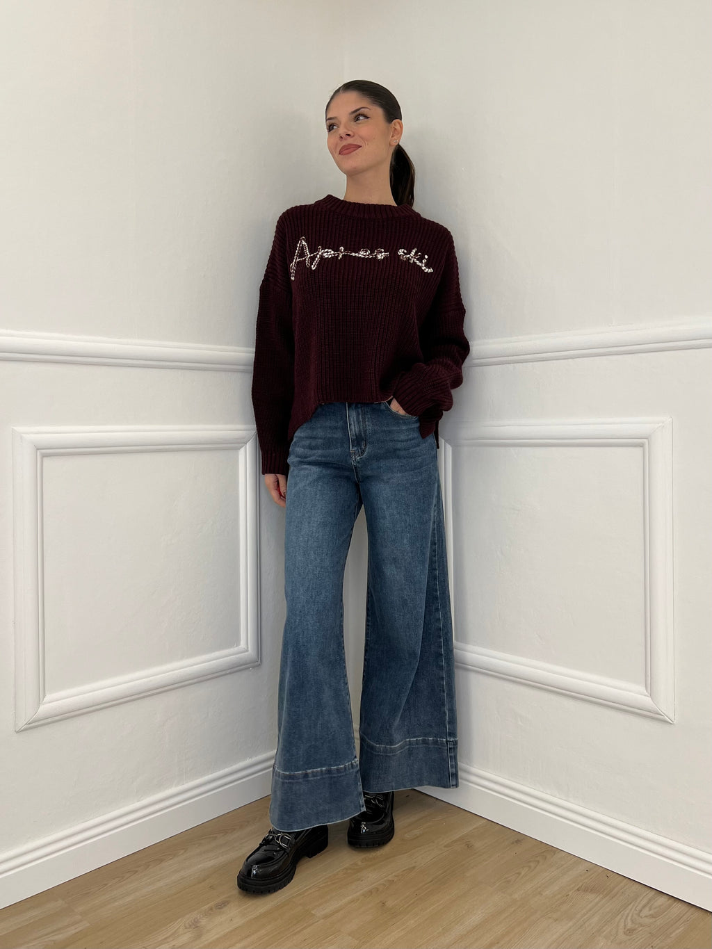 Jeans Wide Leg Orlo P281-1