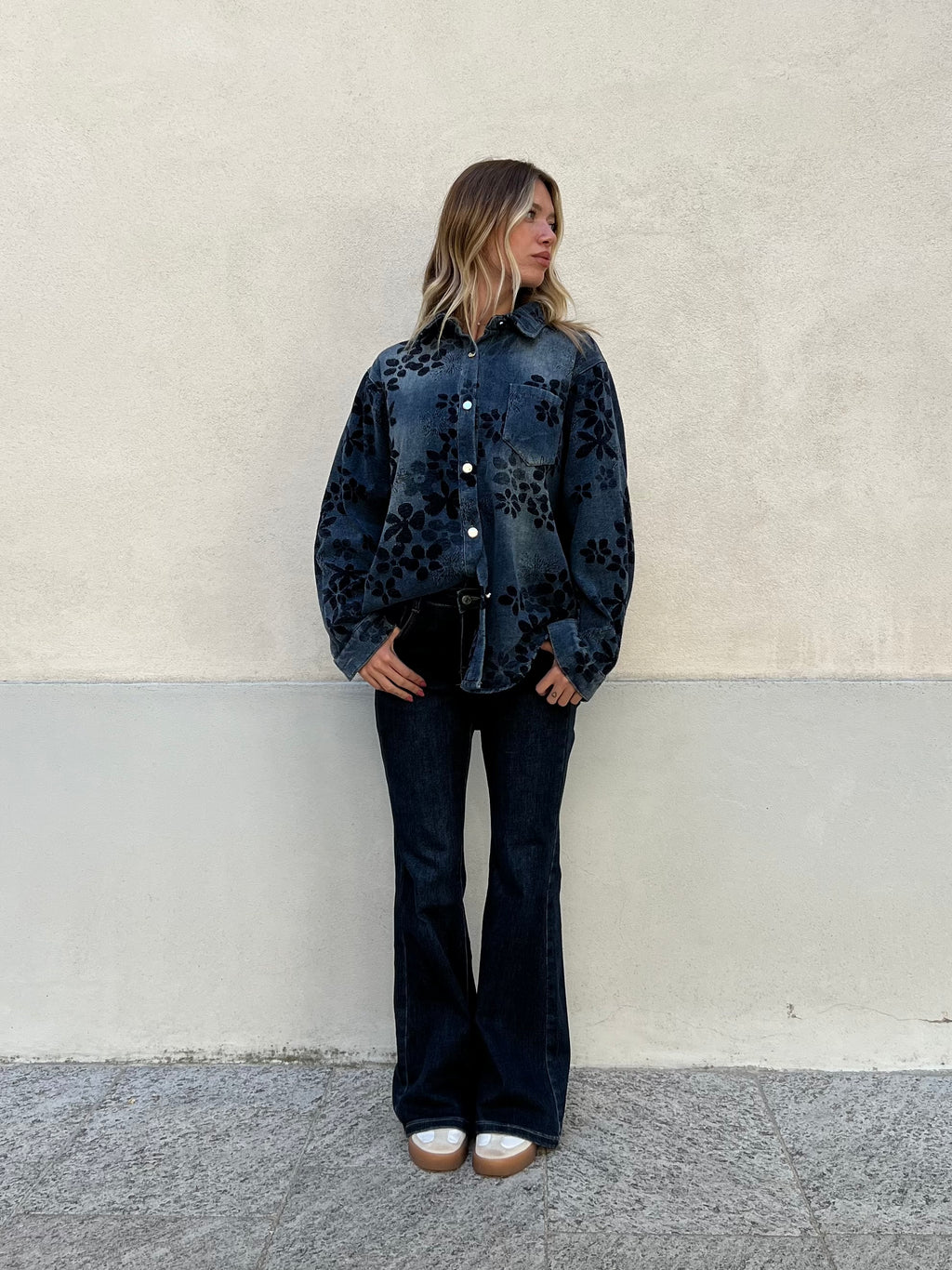 Giacca Camicia in Denim Devorè 3110