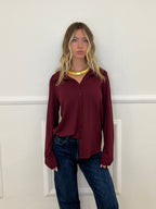 Camicia In Jersey Di Viscosa 28163L Bordeaux