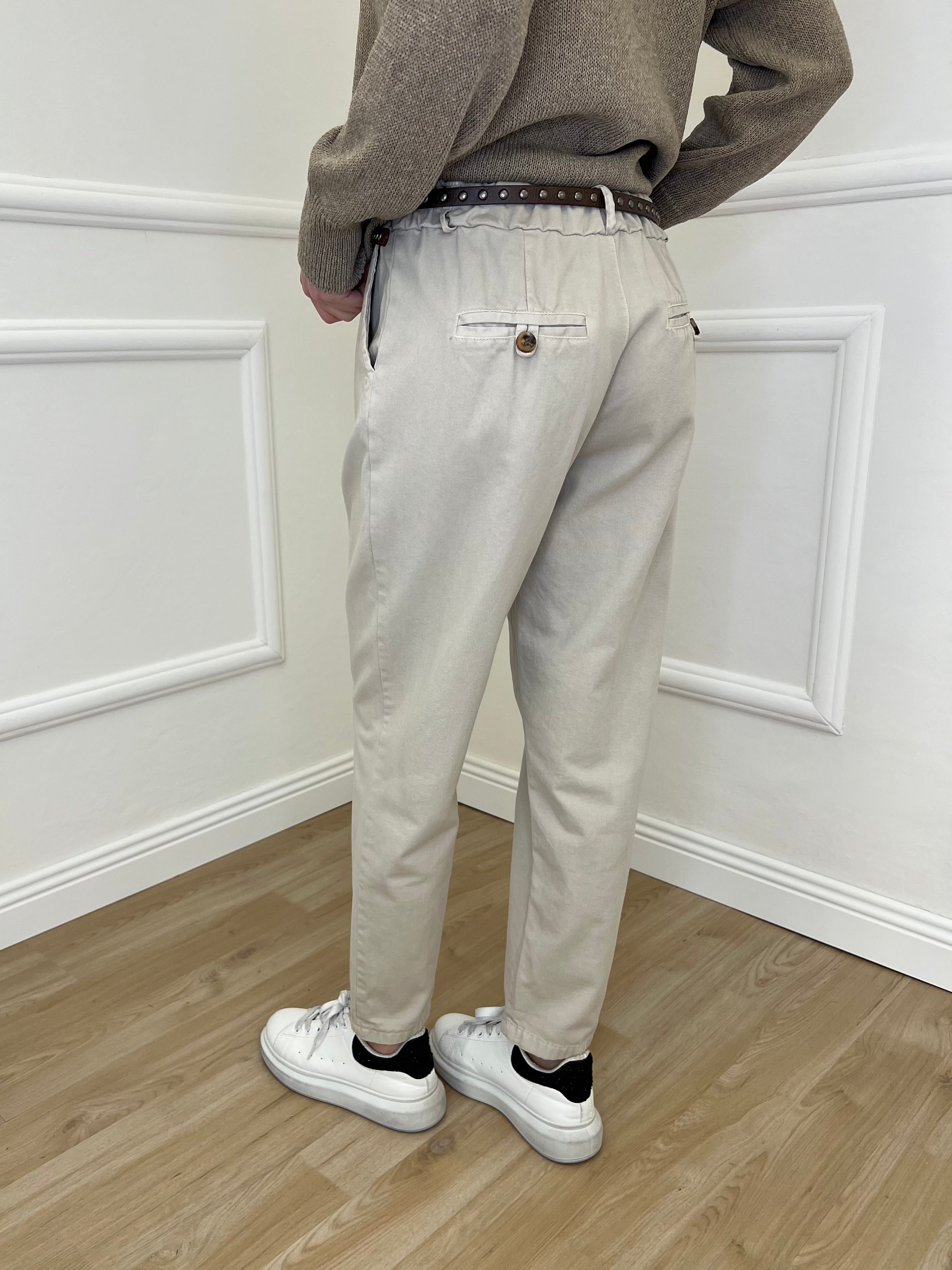 Pantalone Baggy Twill A102 Beige