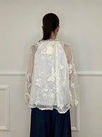 Blusa Ricami Farfalle 0281 Panna