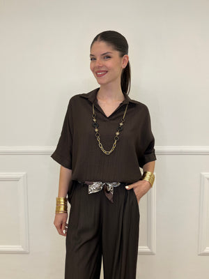 Camicia Fluida Strop 26081 Moro