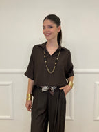 Camicia Fluida Strop 26081 Moro