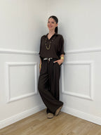 Camicia Fluida Strop 26081 Moro