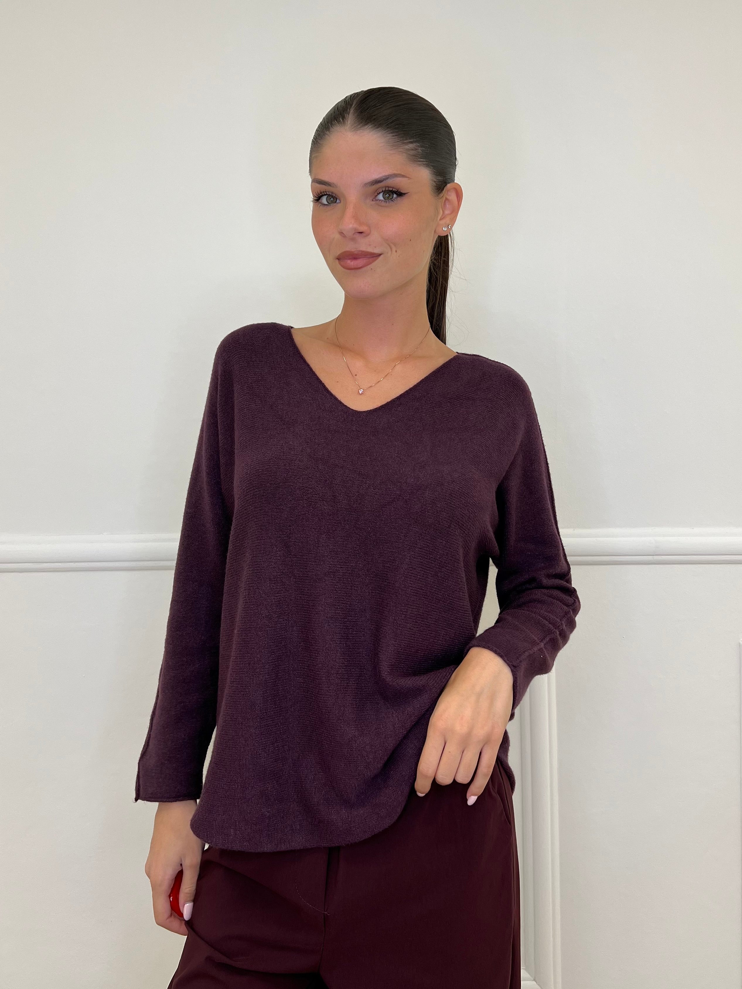 Basic V-Neck Sweater 22325