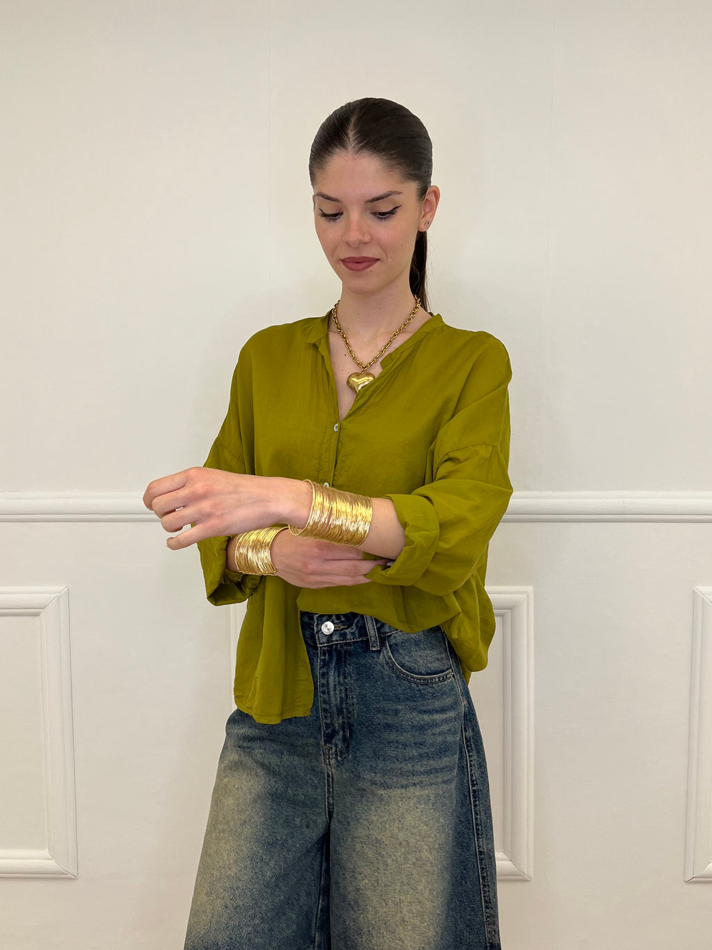 Camicia Over Coreana 3020 Pistacchio