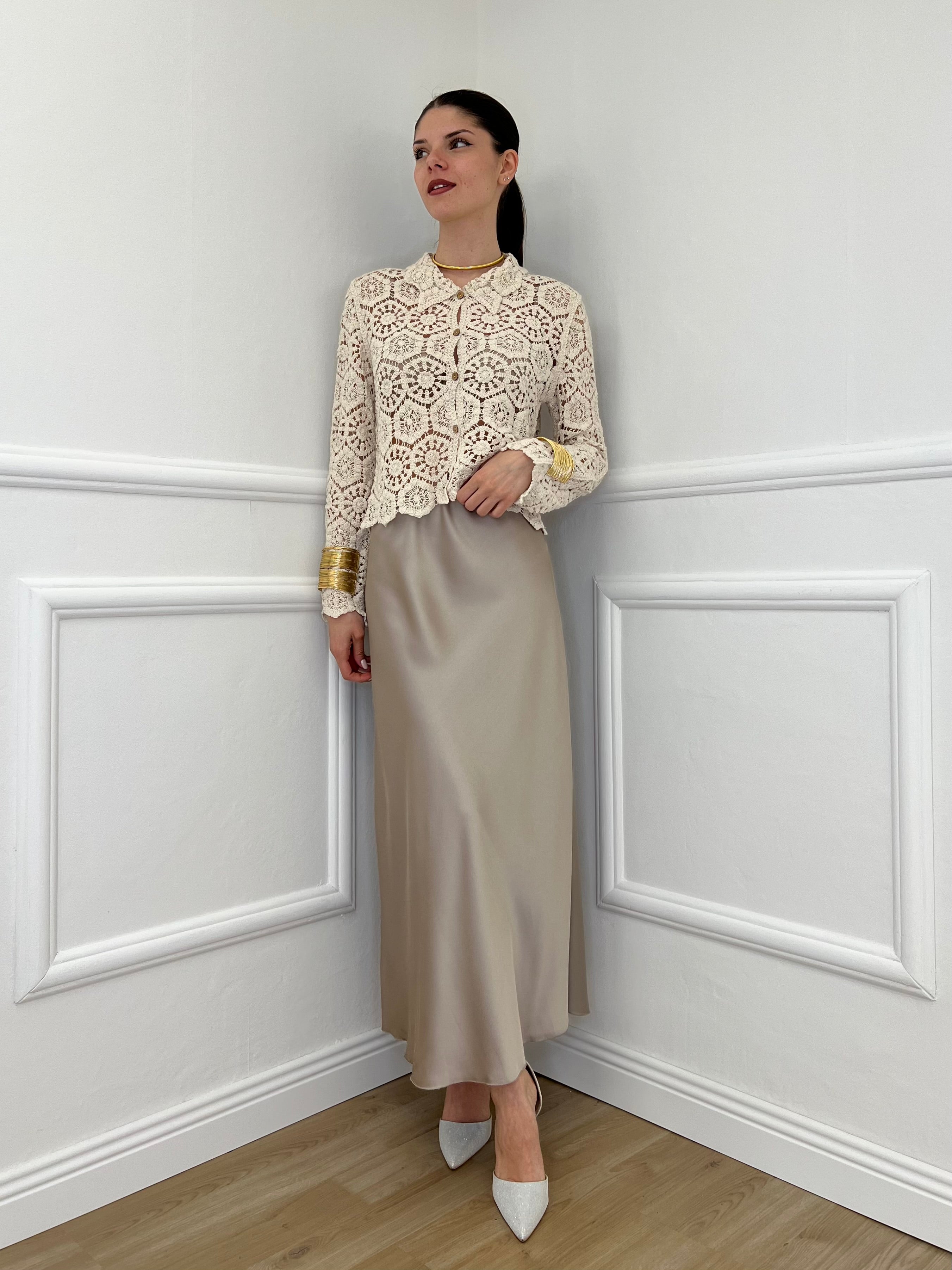 Gonna Satin 2236 Sabbia