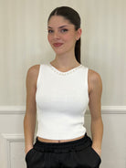 Top Viscosa Perle 1043 Bianco - Bazar Abbigliamento