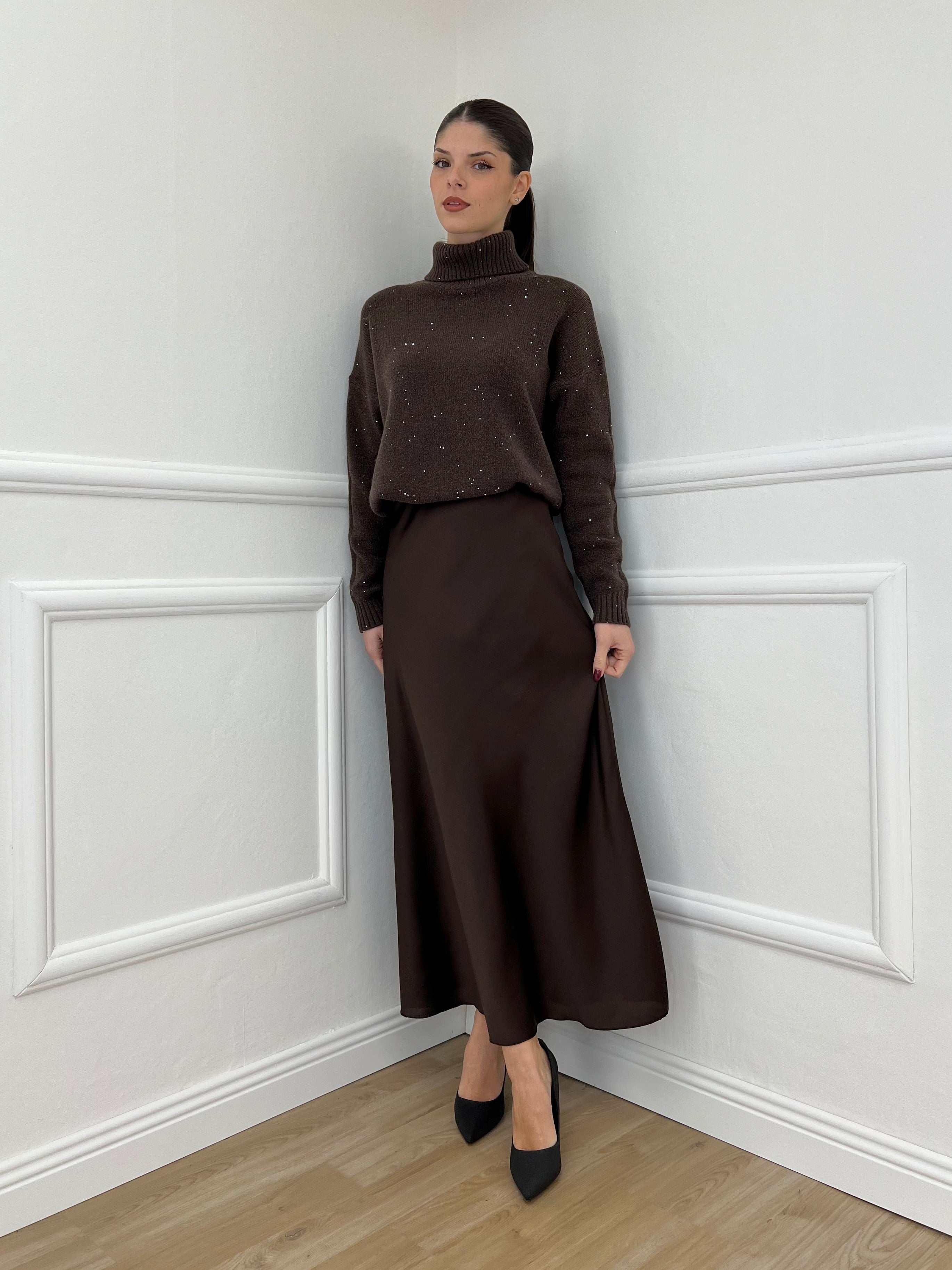 Dolcevita Micro Paillettes 25100 Marrone