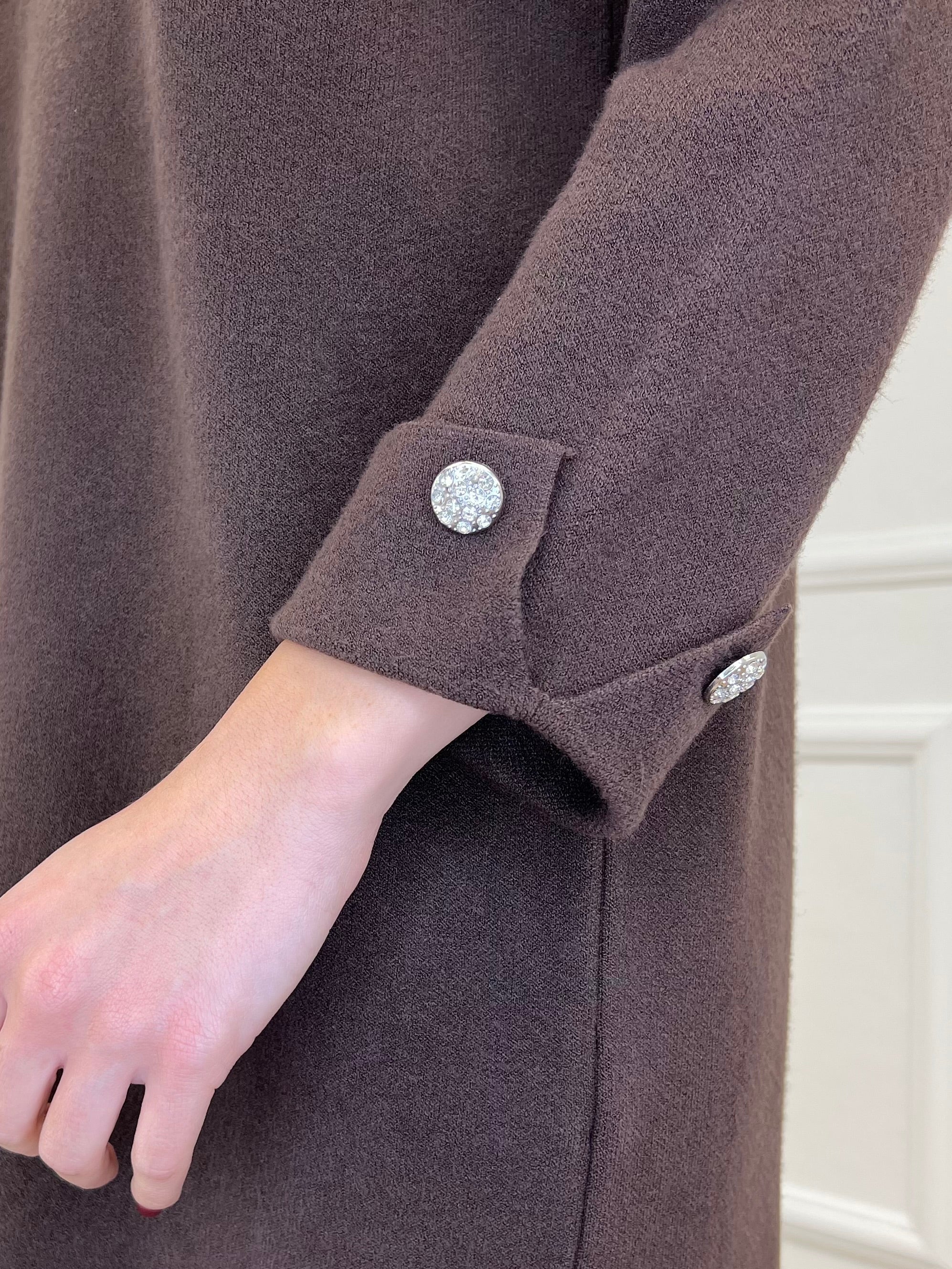 Abito in Maglia 9432 Marrone