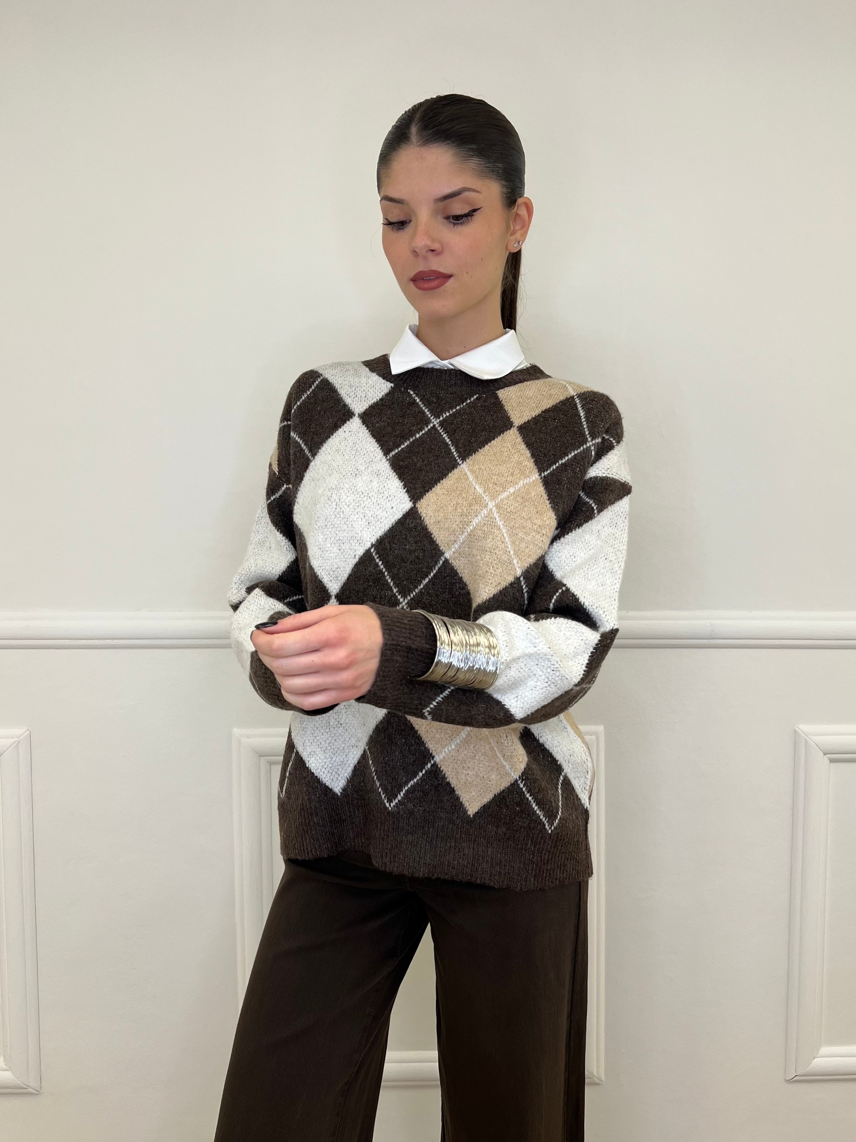 Maglia Losanghe T11173 Moro