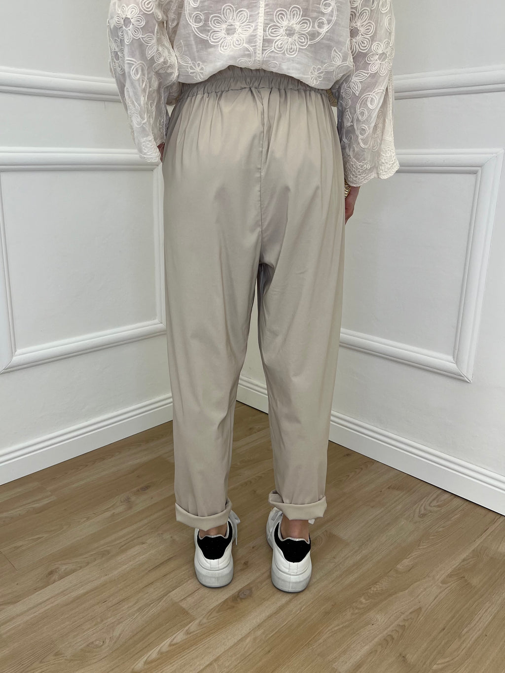 Pantalone Baggy Viscosa 2815 Beige