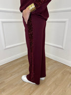 Tuta con Paillettes 21172 Burgundy