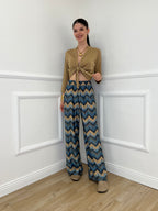 Pantalone Lurex Chevron 1795 Ottanio