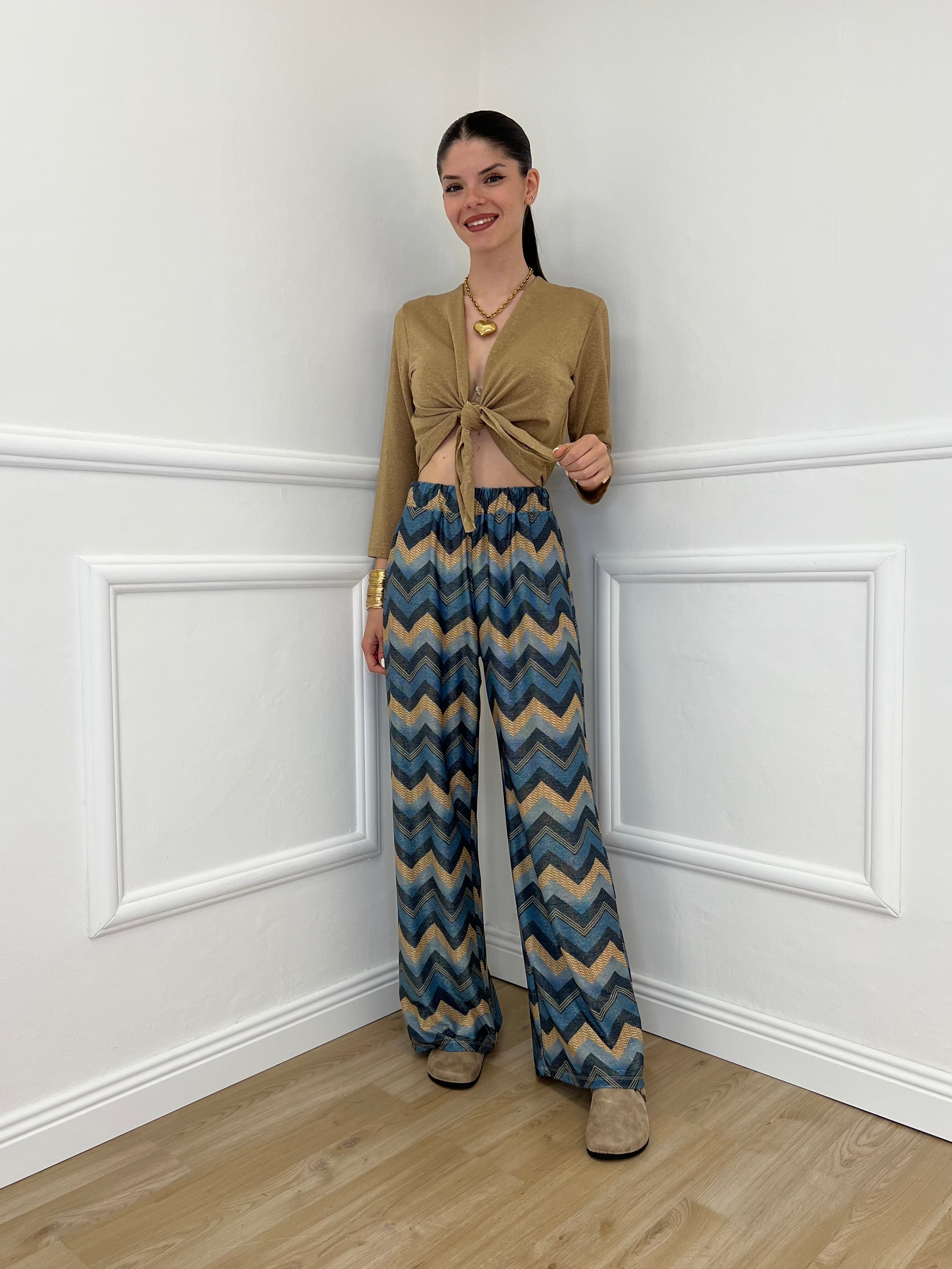 Pantalone Lurex Chevron 1795 Ottanio
