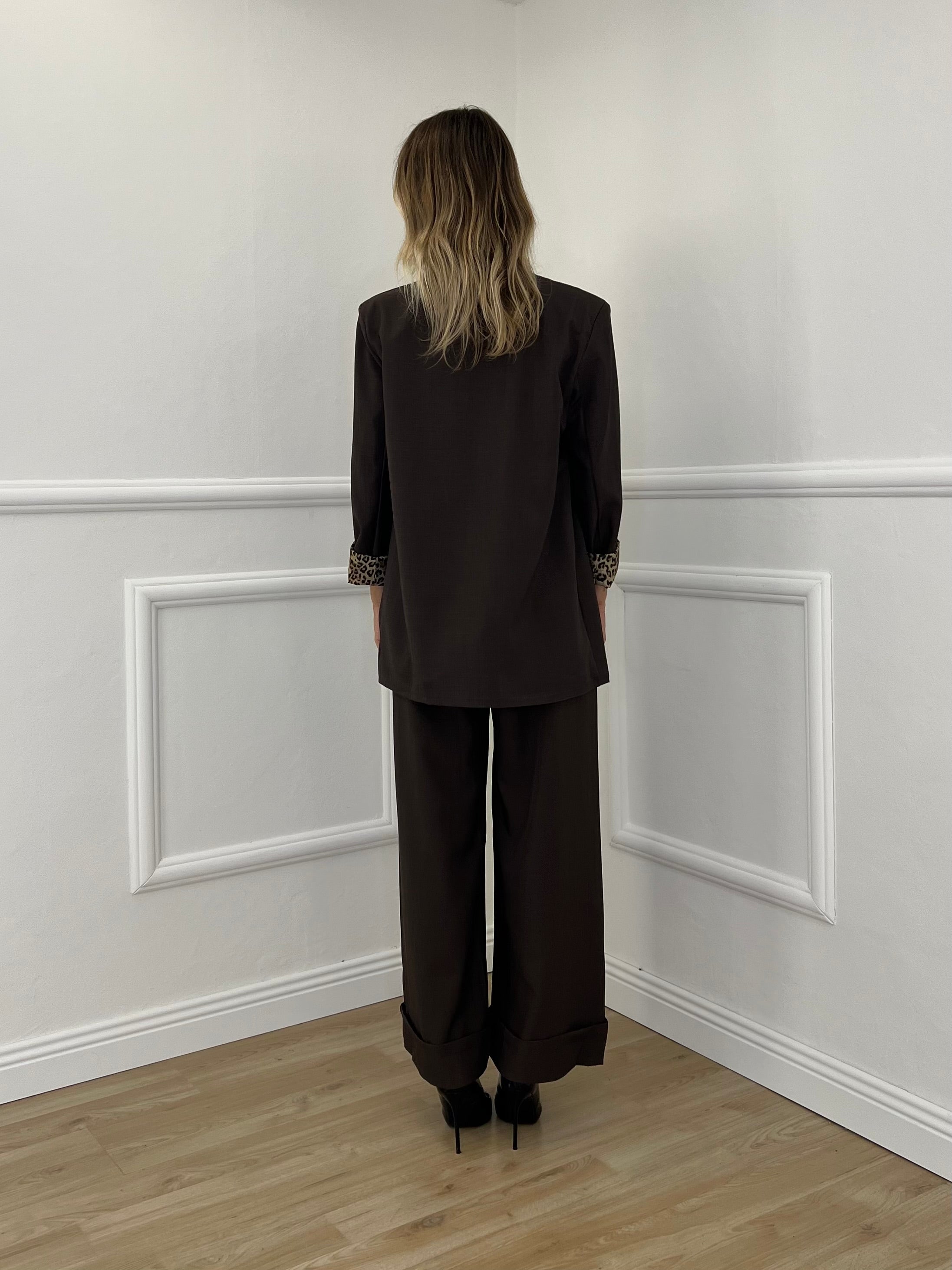 Blazer Interno Maculato 25623 Marrone