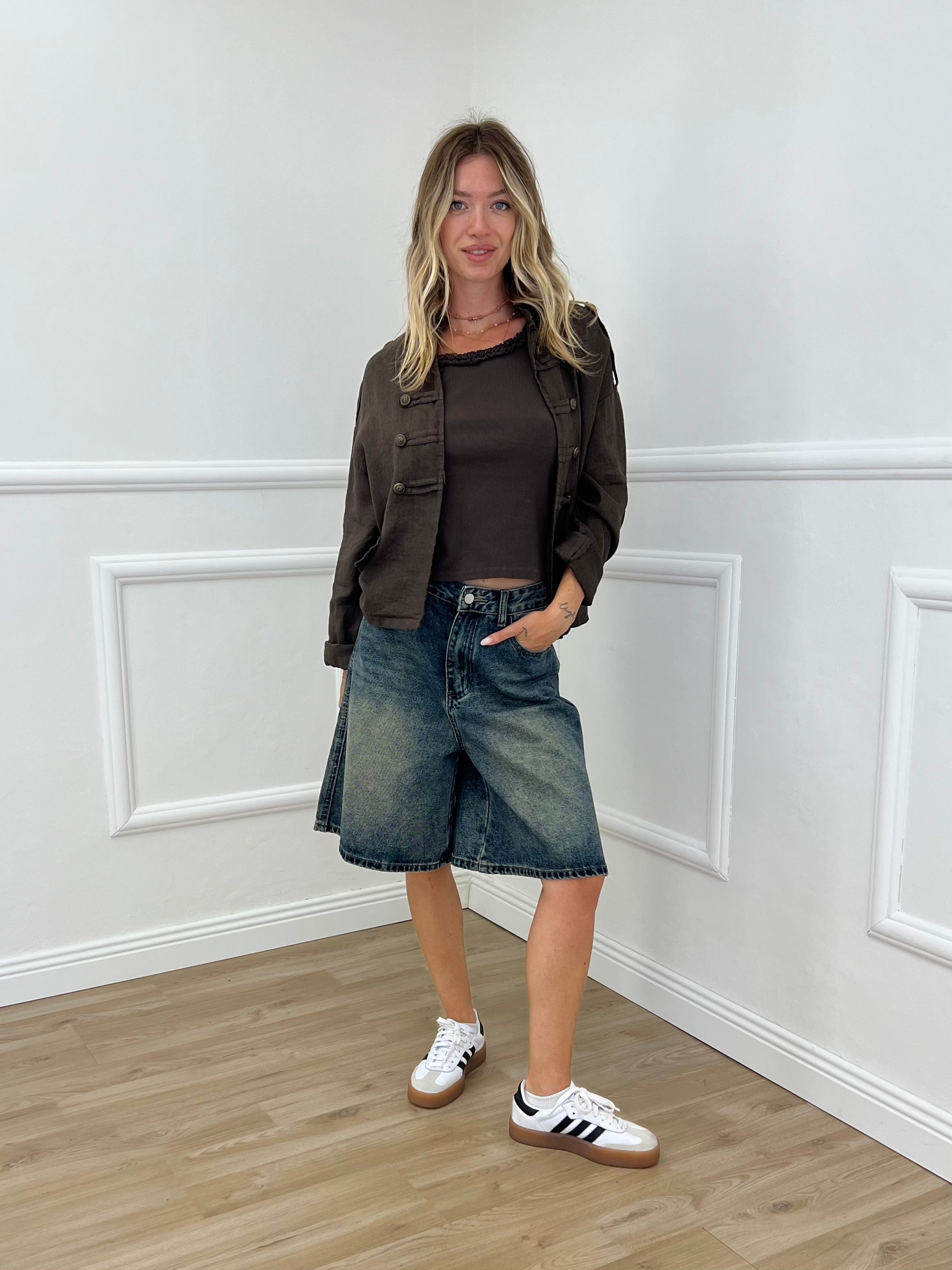 Giacca 100% Lino Alamari 926165 Marrone