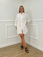Maxi Camicia Sangallo 18004 Bianco