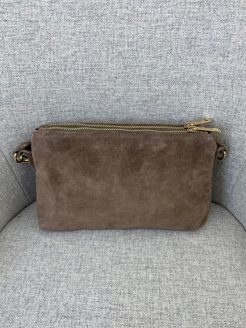 Pochette Doppia Vera Pelle Scamosciata VPB002
