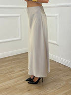 Gonna Longuette Satin 2236 Ecru