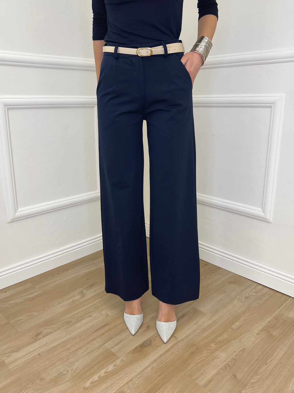 Pantalone Dritto Punto Milano 2403 Blu