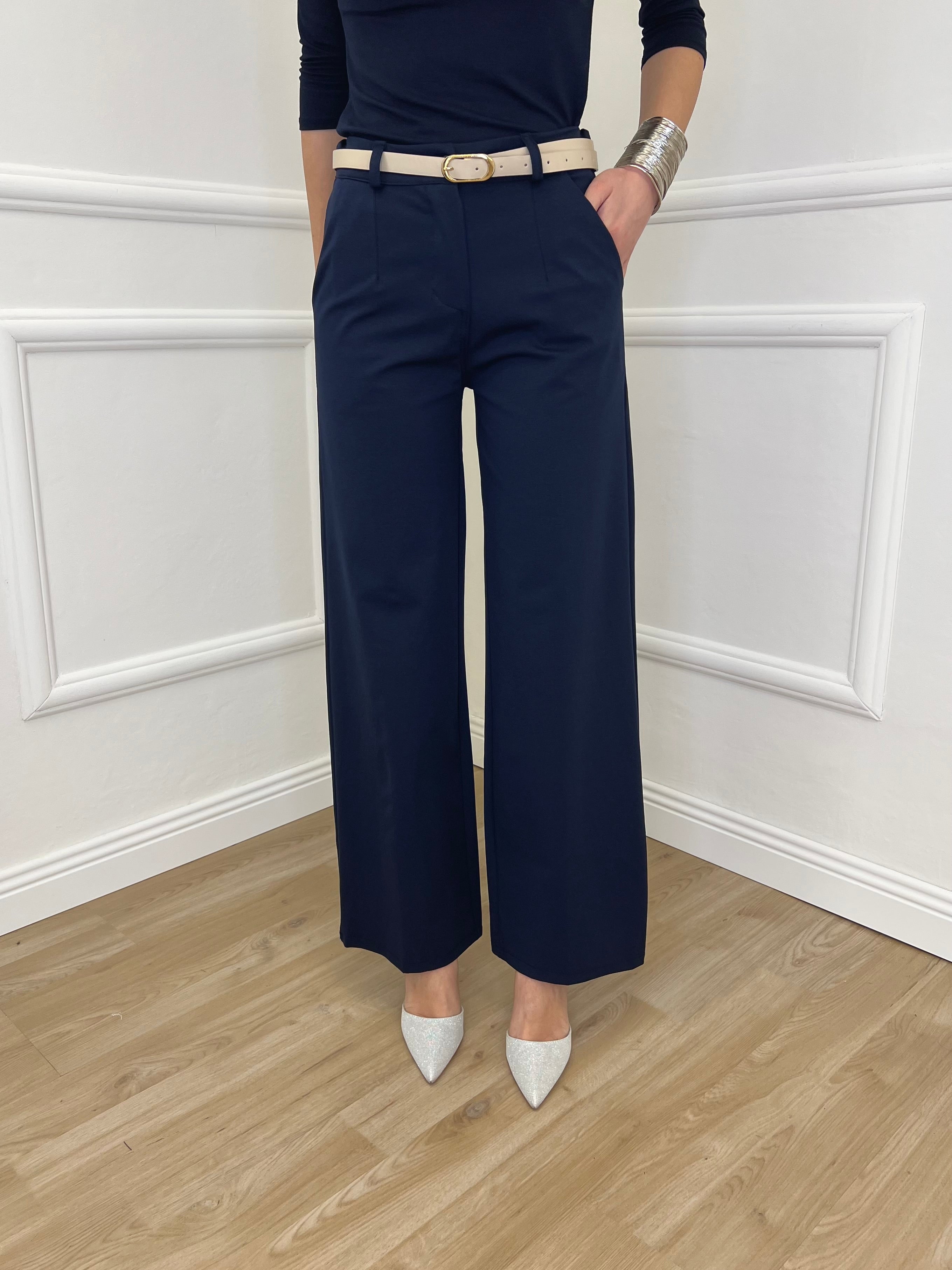 Pantalone Dritto Punto Milano 2403 Blu