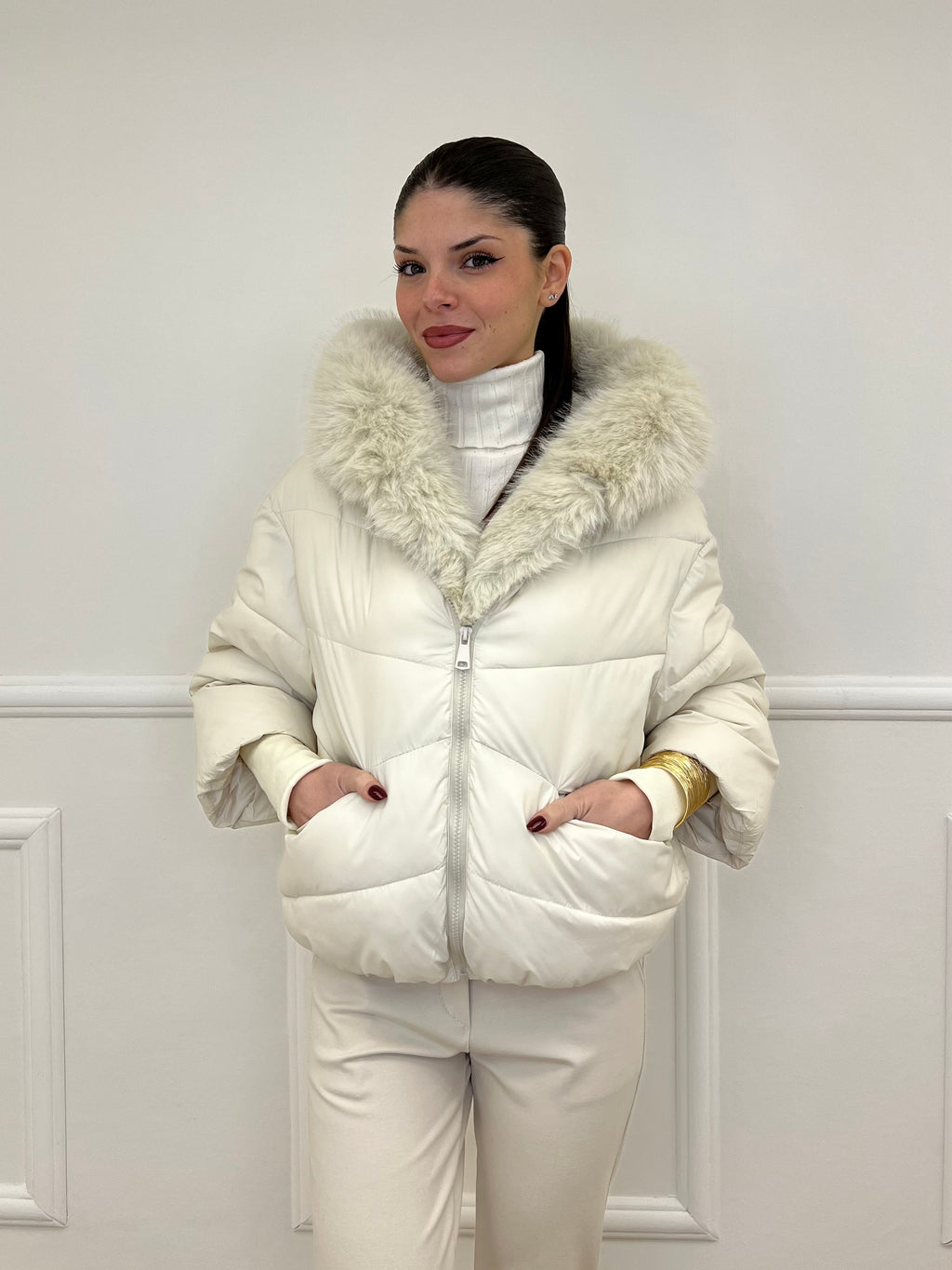 Piumino Over 2884 Panna