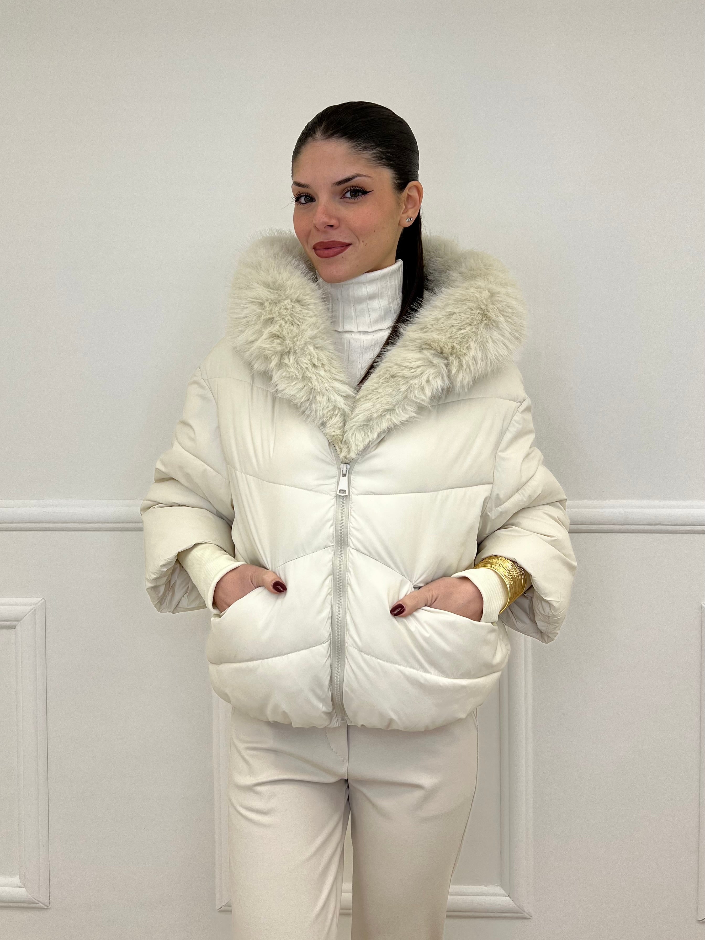 Piumino Over 2884 Panna